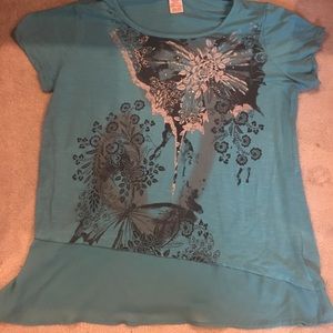 Turquoise T-Shirt with print